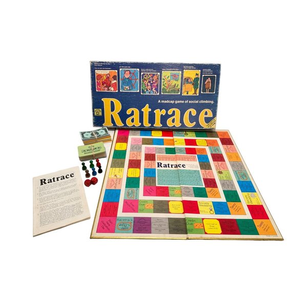 Vintage Ratrace Board Game House of Games Waddingtons 1970 Good Complete - Picture 3 of 9